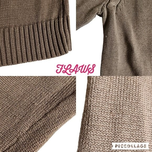Jones New York Signature brown v neck sweater sz M - Picture 8 of 12